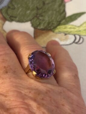 14K Gold Amethyst Ring